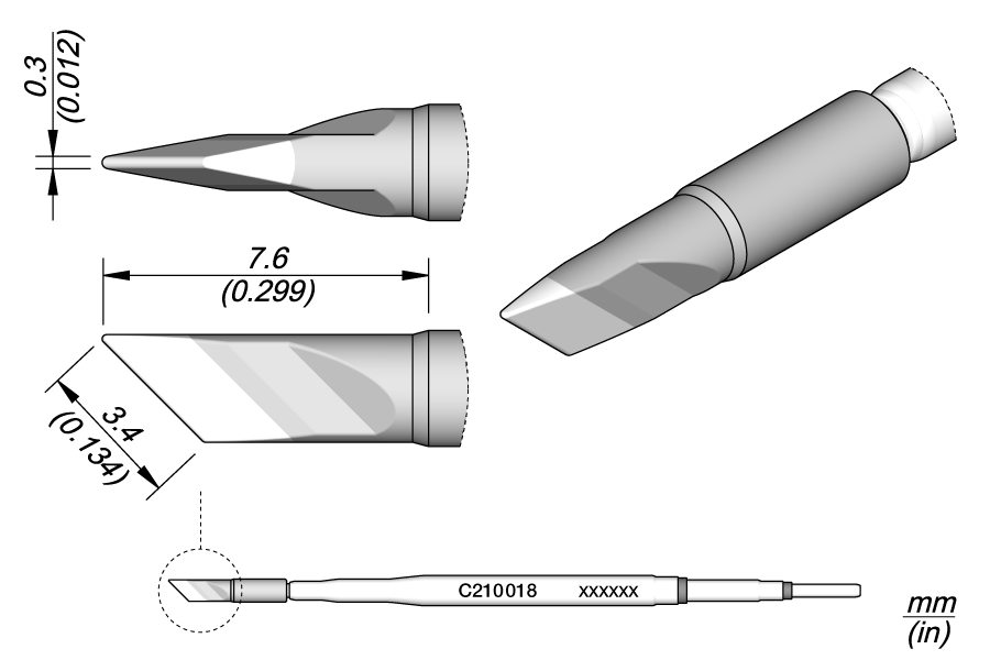 C210018 - Knife Cartridge 3.4 x 0.3